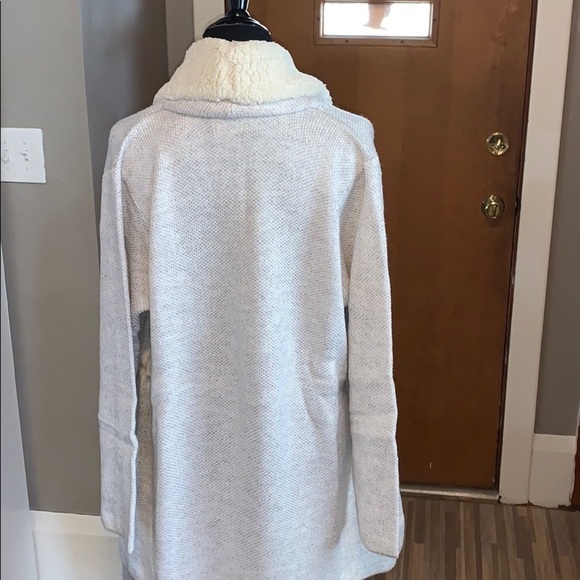 Style & co tan Sherpa collar open front cardigan! - Picture 5 of 7